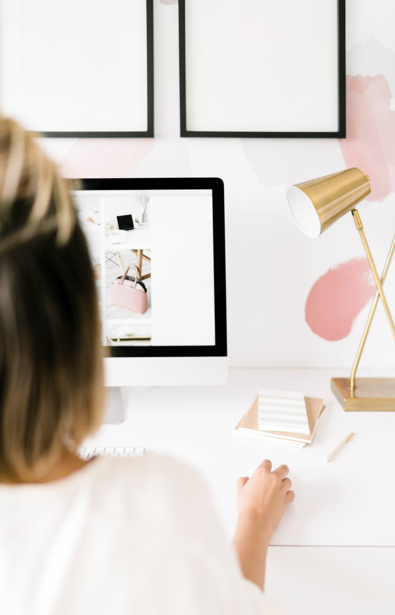 woman on computer